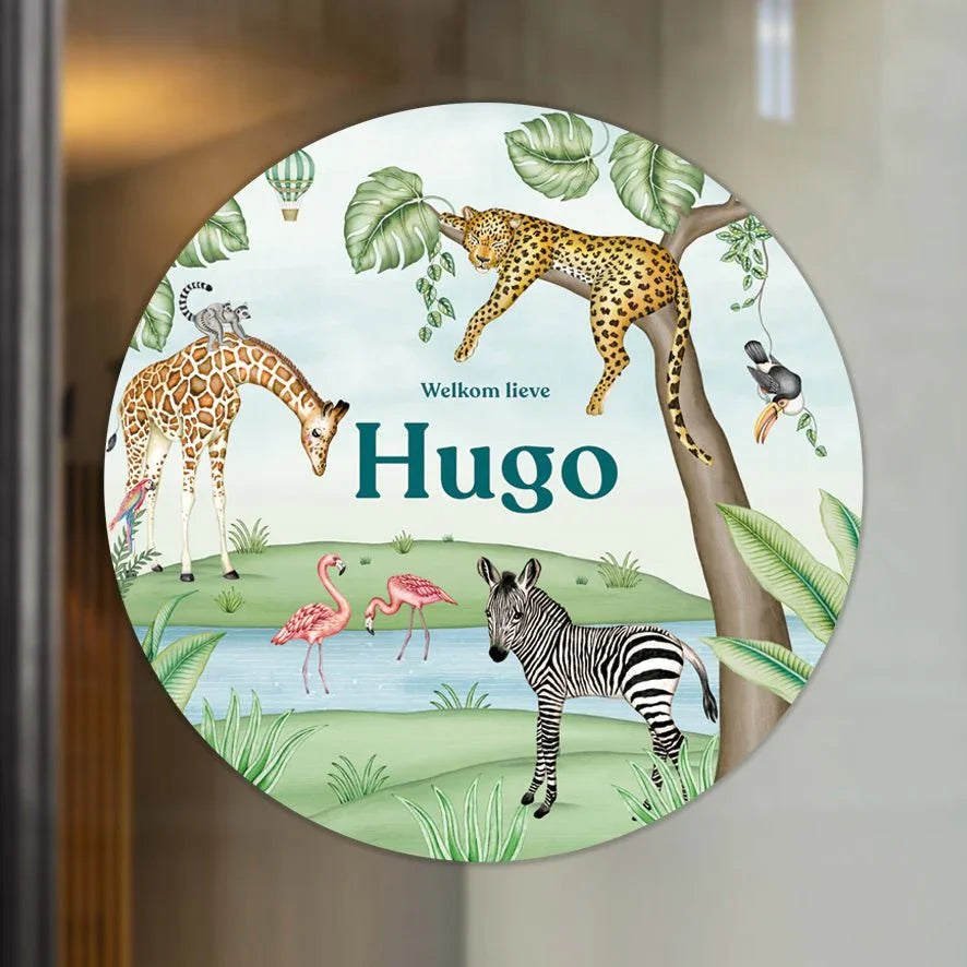 Raamsticker Jungle Animals - Story of July