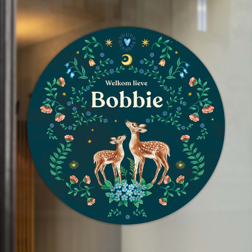 Raamsticker Little Deer Blue - Story of July