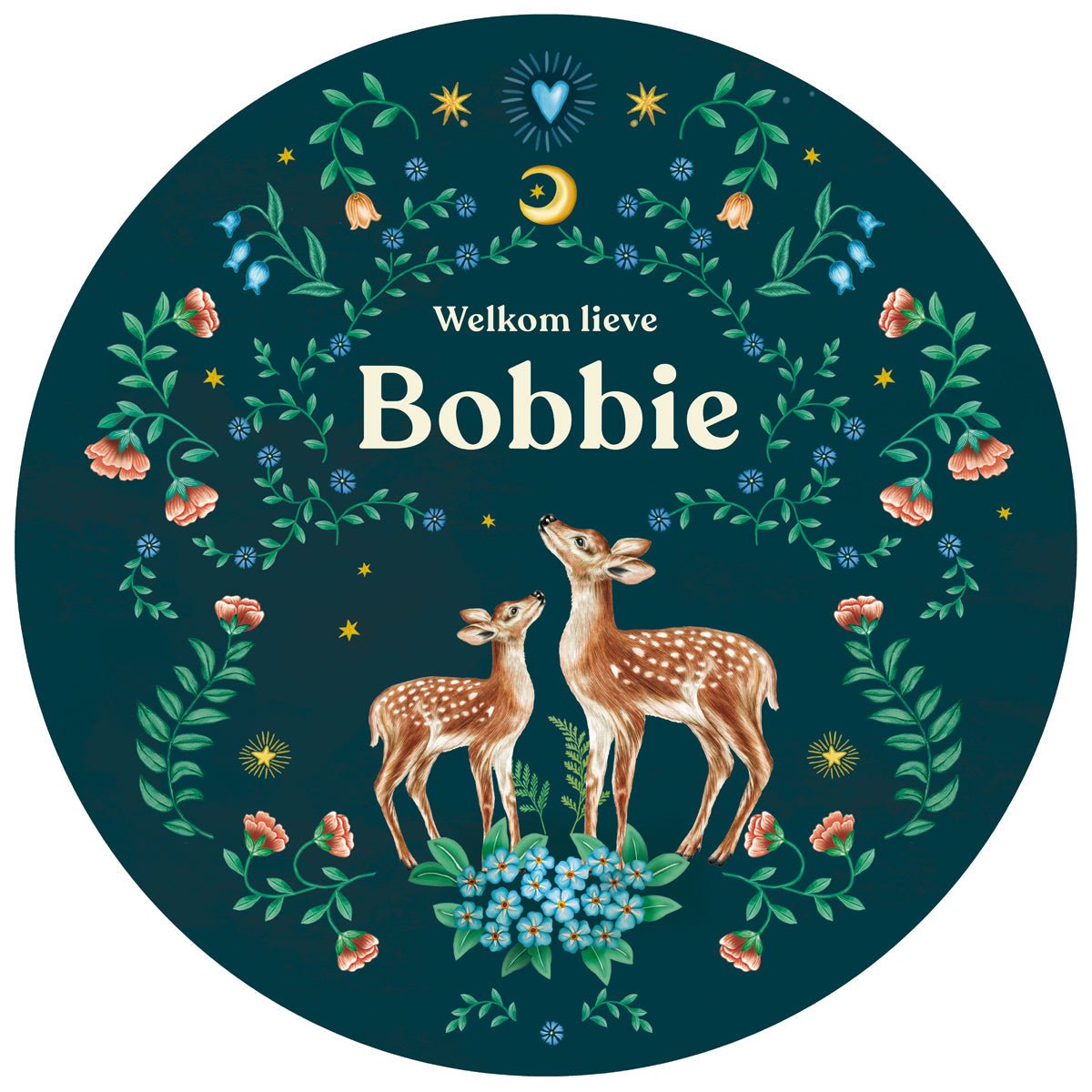 Raamsticker Little Deer Blue - Story of July