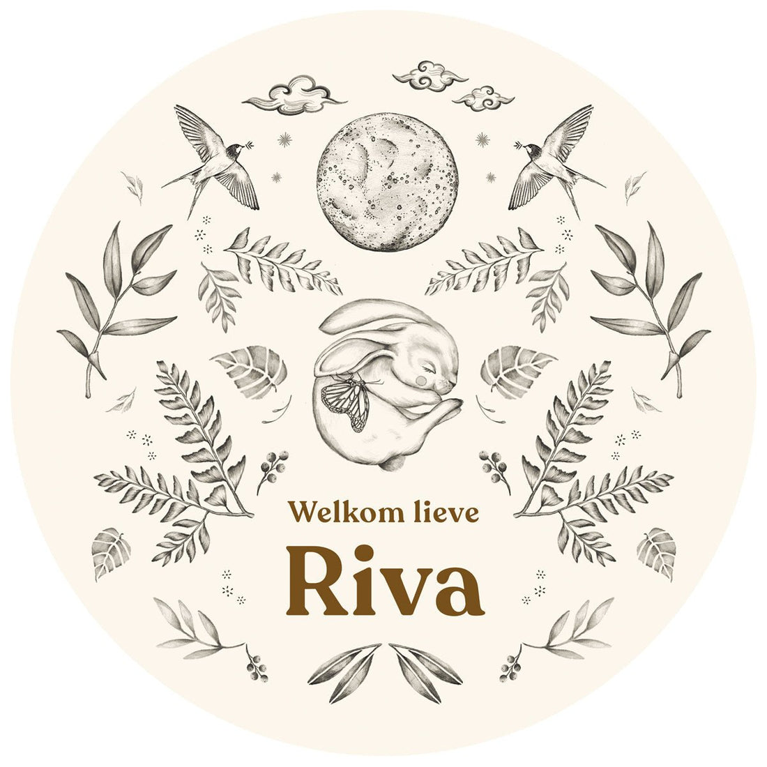 Raamsticker Little Rabbit - Story of July