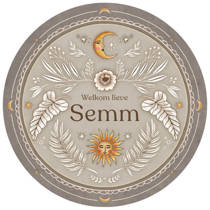 Raamsticker Moonchild Khaki - Story of July