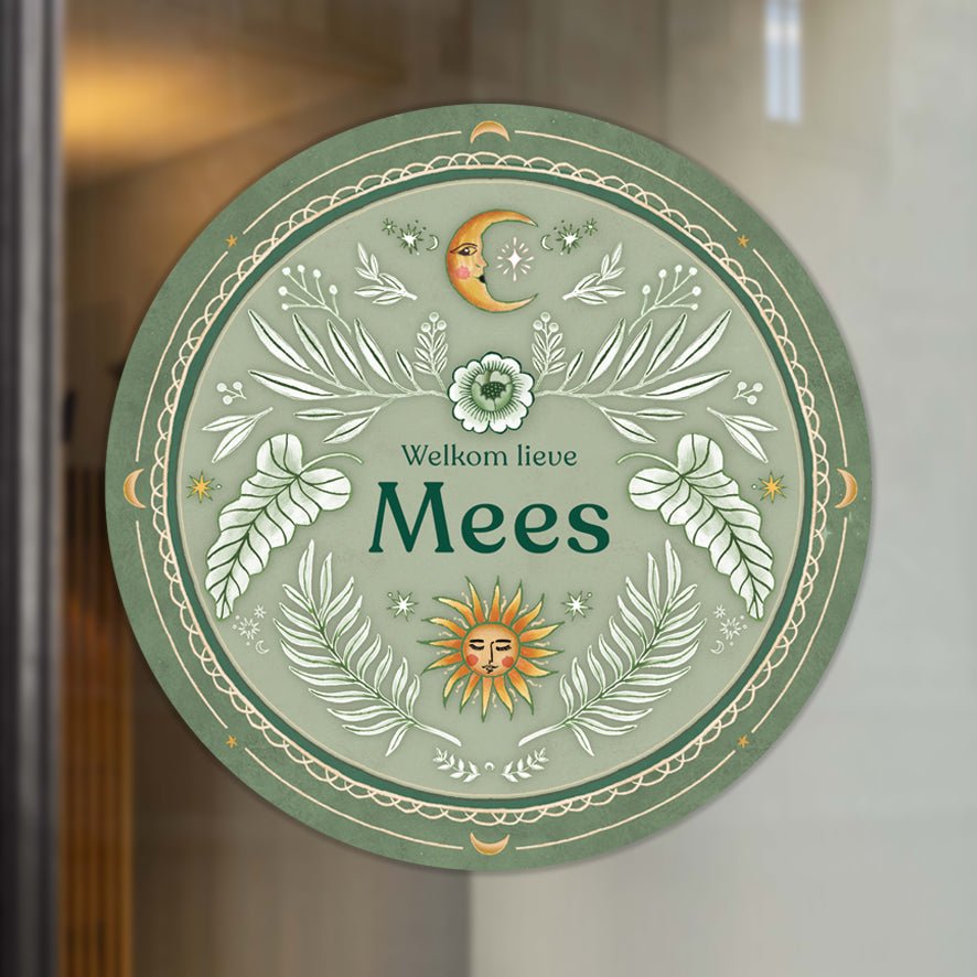 Raamsticker Moonchild Lightgreen - Story of July