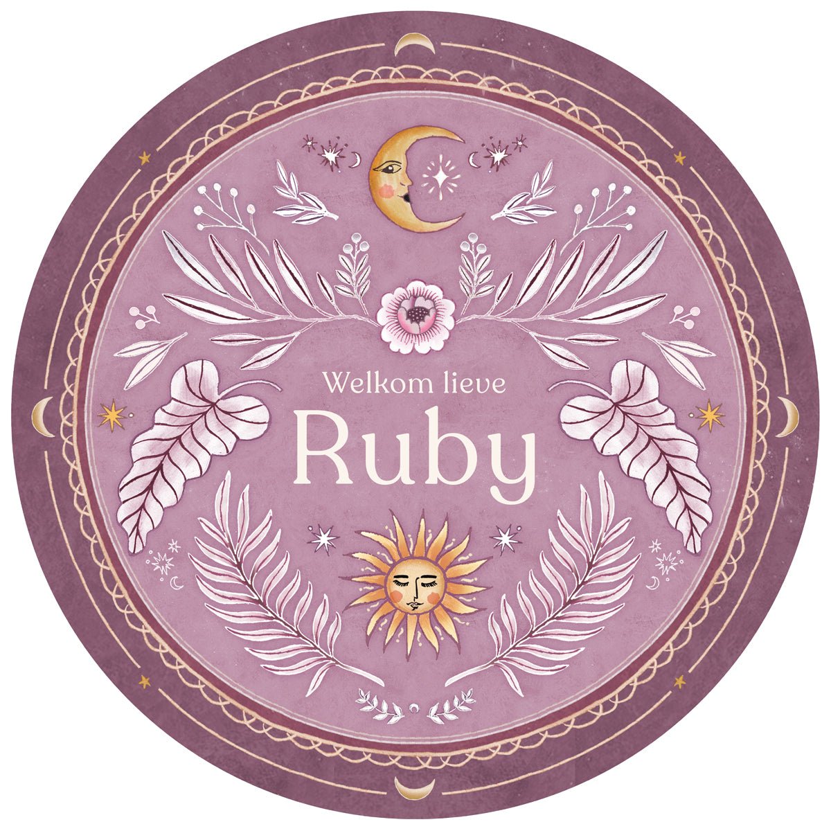 Raamsticker Moonchild Lila - Story of July