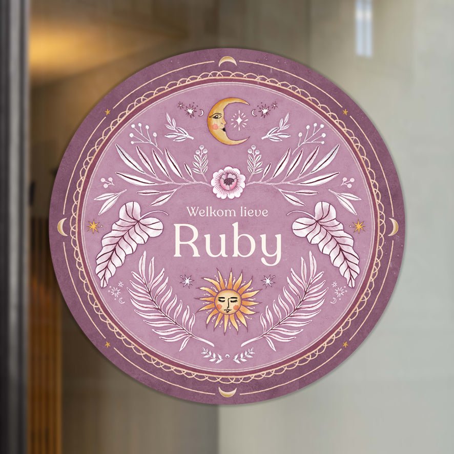 Raamsticker Moonchild Lila - Story of July