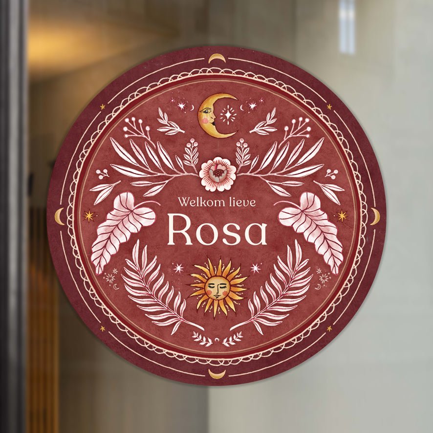 Raamsticker Moonchild Red - Story of July