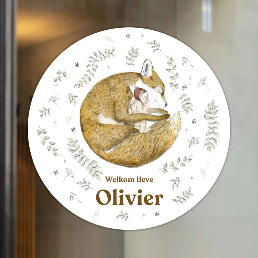 Raamsticker Sleeping Fox - Story of July