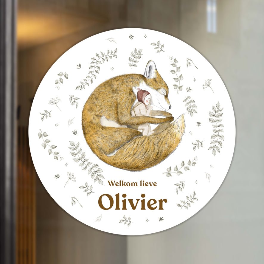 Raamsticker Sleeping Fox - Story of July