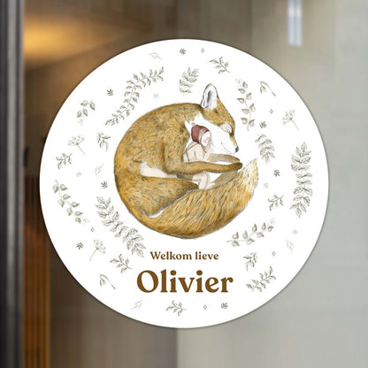 Raamsticker Sleeping Fox - Story of July