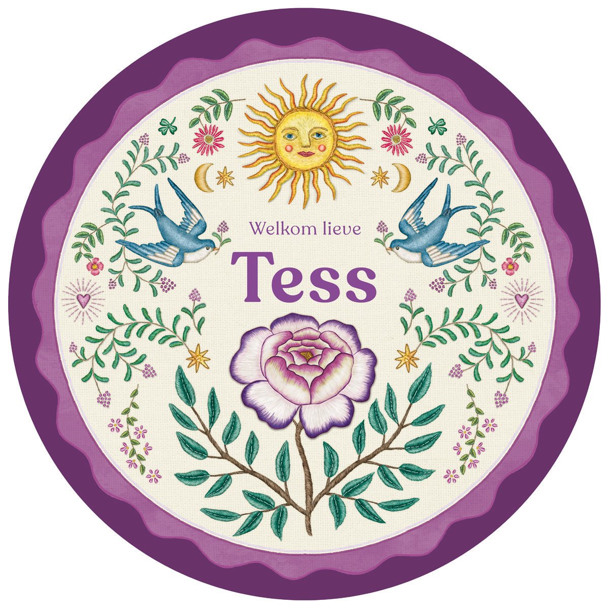 Raamsticker Sparrowbirds - Story of July