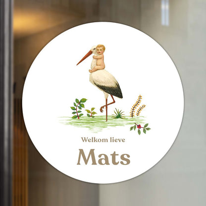 Raamsticker The Stork - Story of July