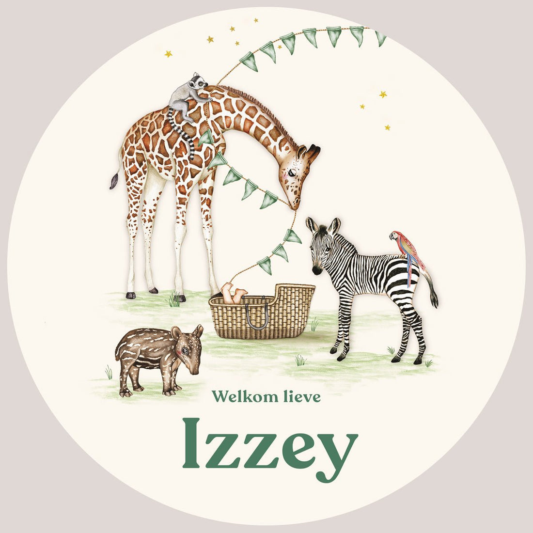 Raamsticker Welcome Baby - Story of July