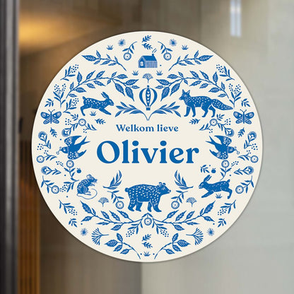 Raamsticker Wilderness Blue - Story of July