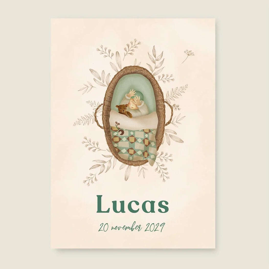 Sample Baby Quilt Green - Story of July