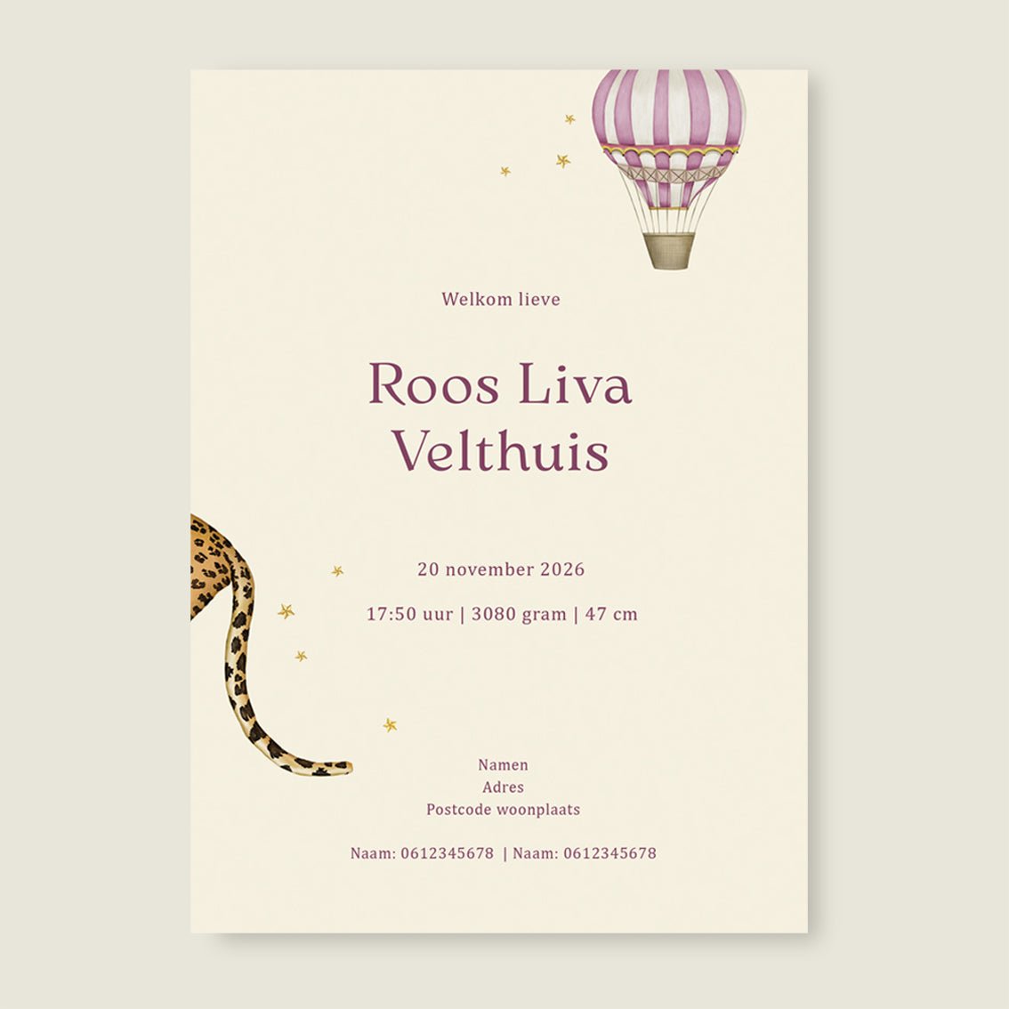 Sample Balloon Panter Pink - Story of July