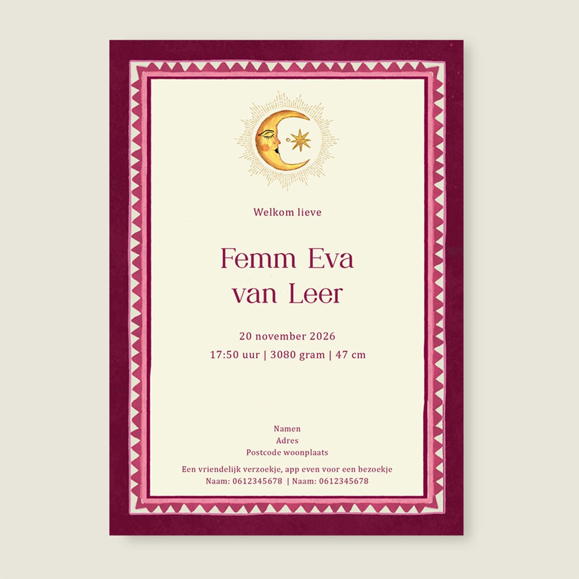 Sample Dear Moon Red - Story of July