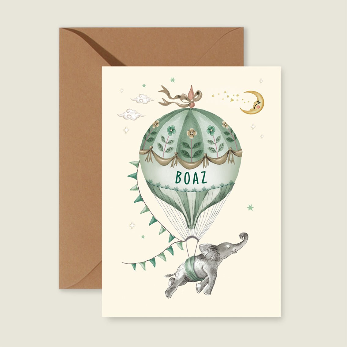 Sample Elephant Balloon Green - Story of July