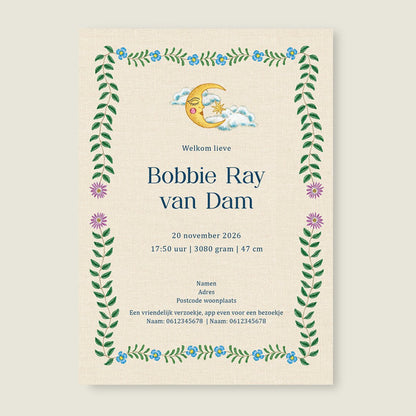 Sample Embroider Rabbit Green - Story of July