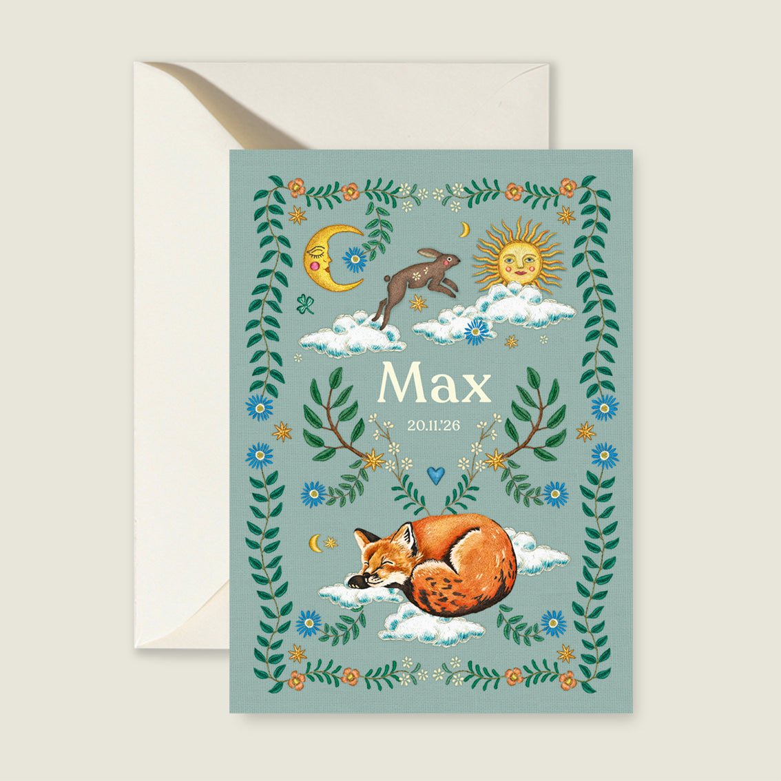 Sample Embroider Rabbit Light Blue - Story of July