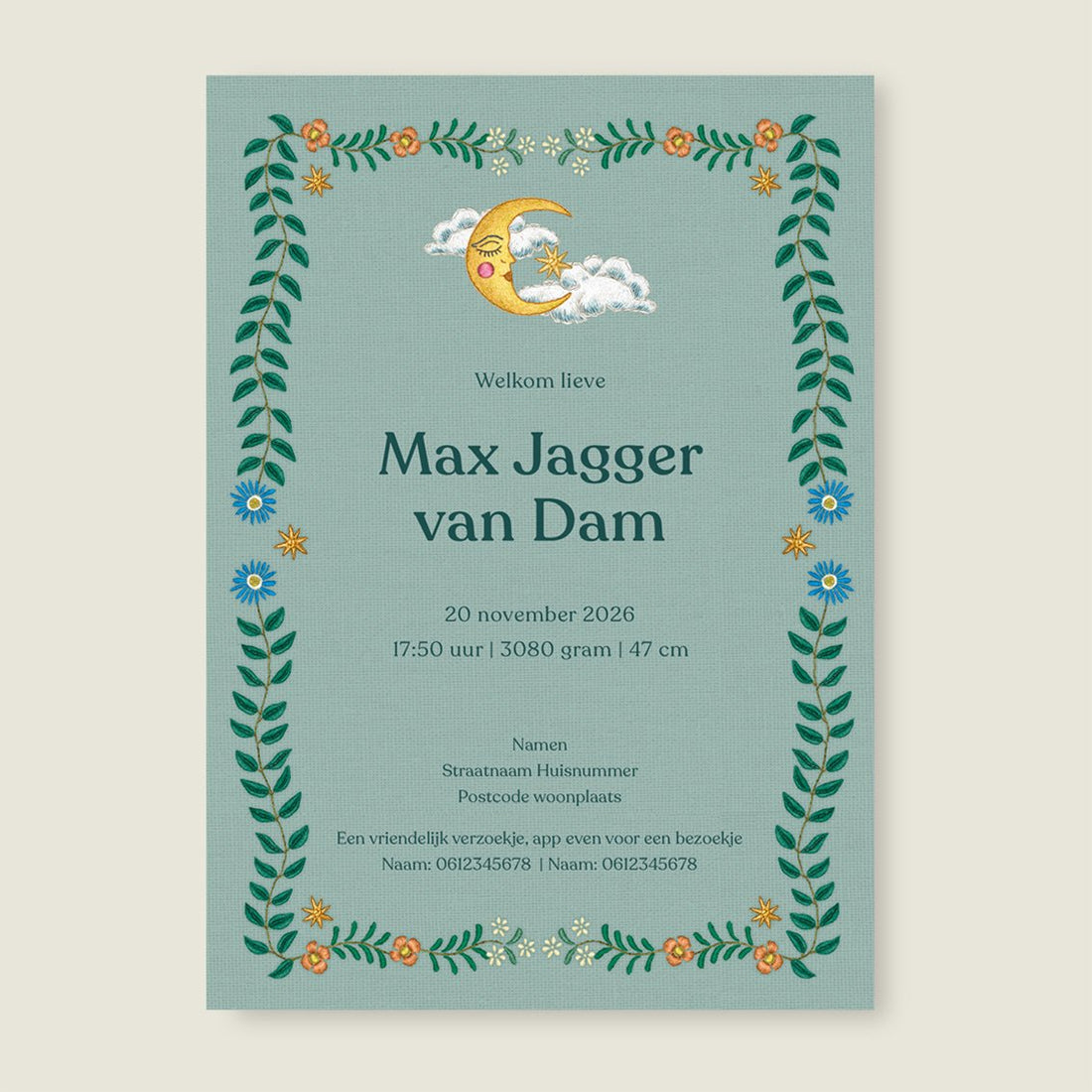 Sample Embroider Rabbit Light Blue - Story of July