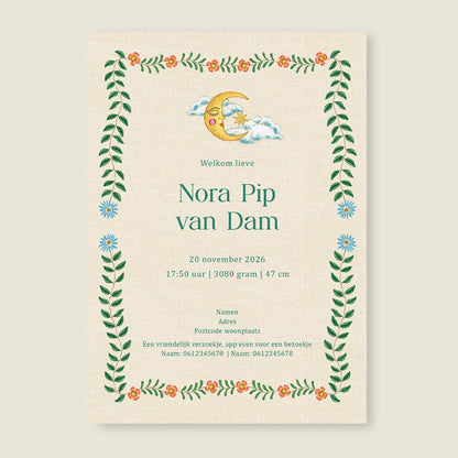 Sample Embroider Swan Offwhite - Story of July