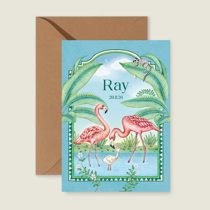 Sample Flamingo Family Blue - Story of July