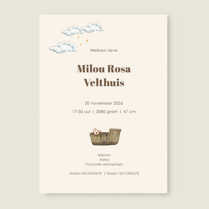 Sample Giraffe Basket Offwhite - Story of July