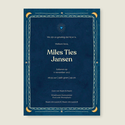 Sample Heart Bird Dark Blue - Story of July