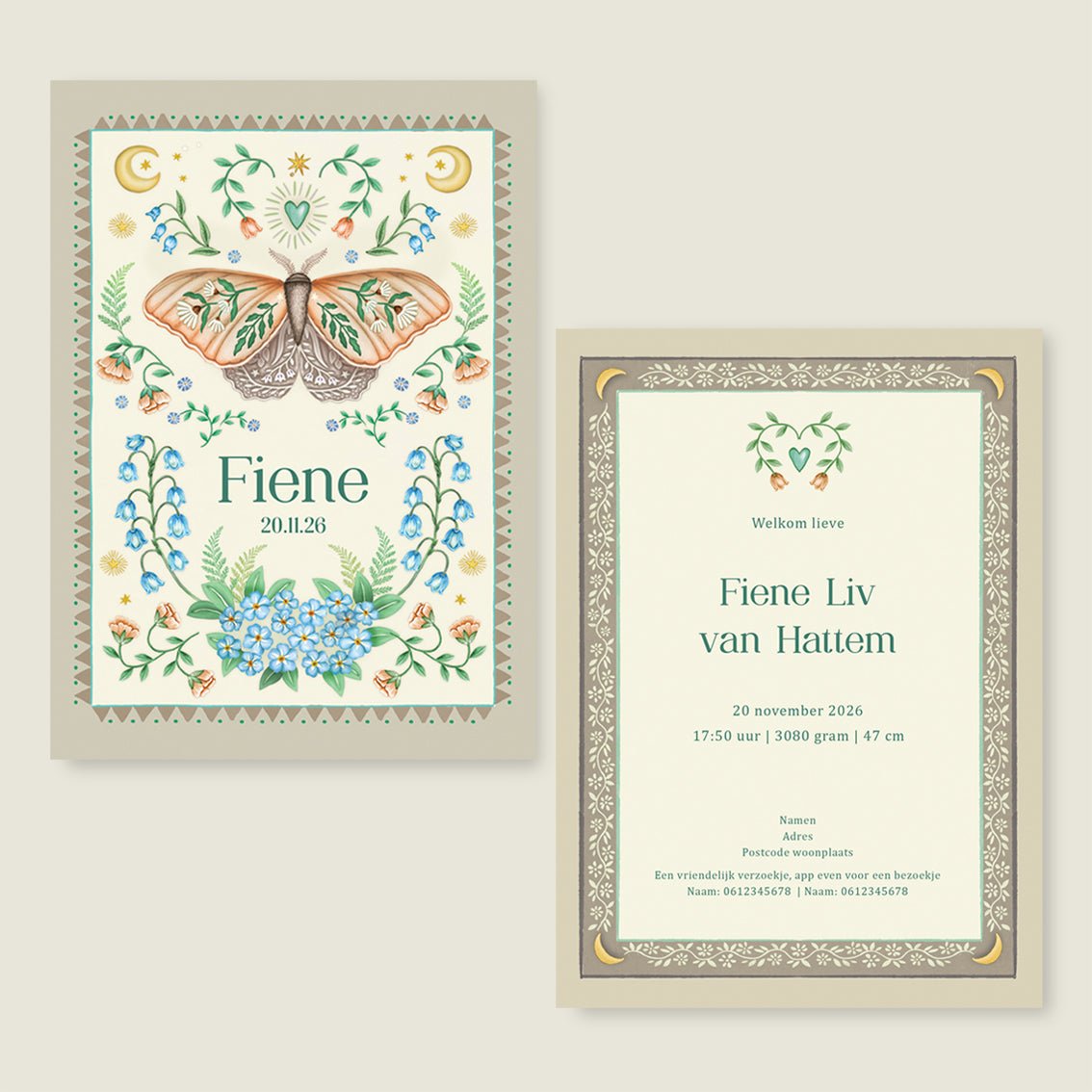 Sample Moon Moth Offwhite - Story of July