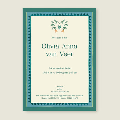 Sample Oh Dear Butterfly Green - Story of July