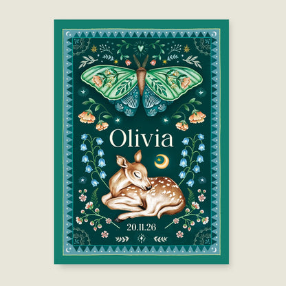 Sample Oh Dear Butterfly Green - Story of July