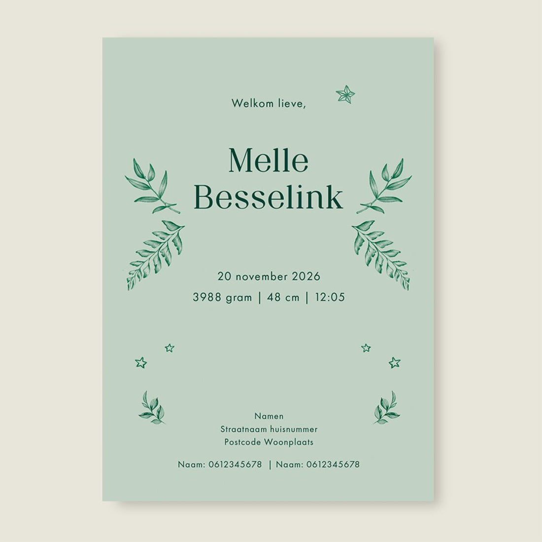 Sample Oh Little Deer Green - Story of July