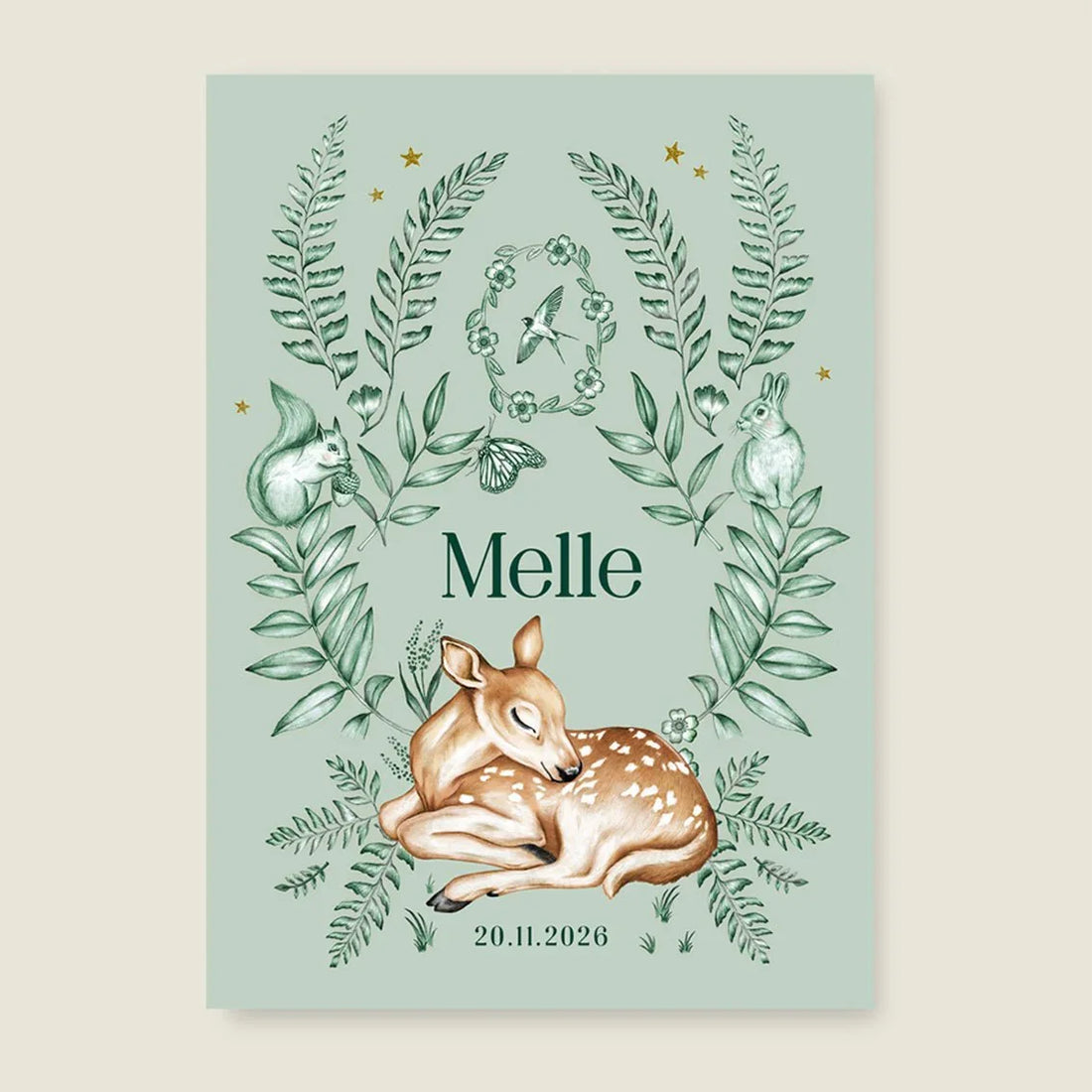 Sample Oh Little Deer Green - Story of July