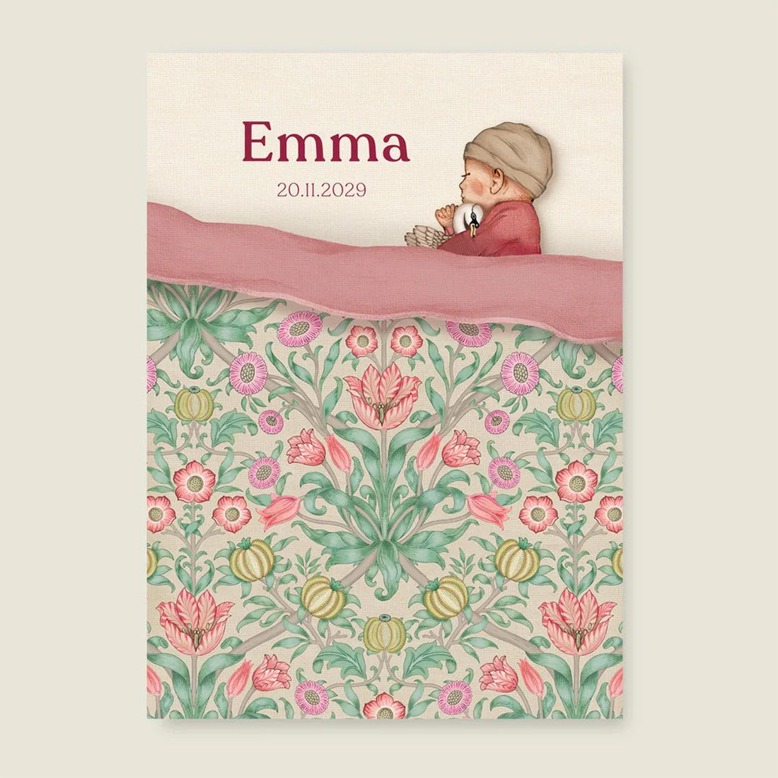 Sample Sleep Tight Flowers Pink - Story of July