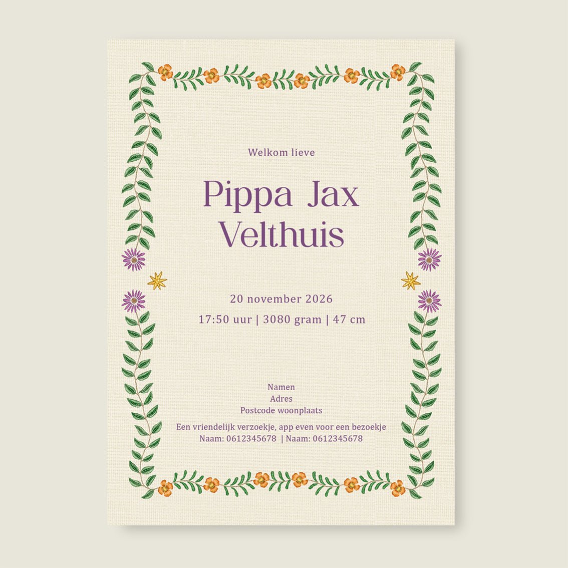 Sample Sleep Tight Paars - Story of July