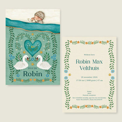 Sample Sleep Tight Swan Green - Story of July