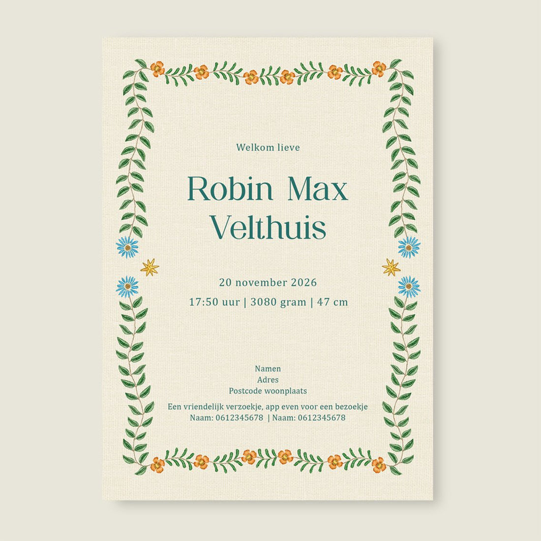 Sample Sleep Tight Swan Green - Story of July