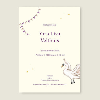 Sample Swan Basket Lila - Story of July