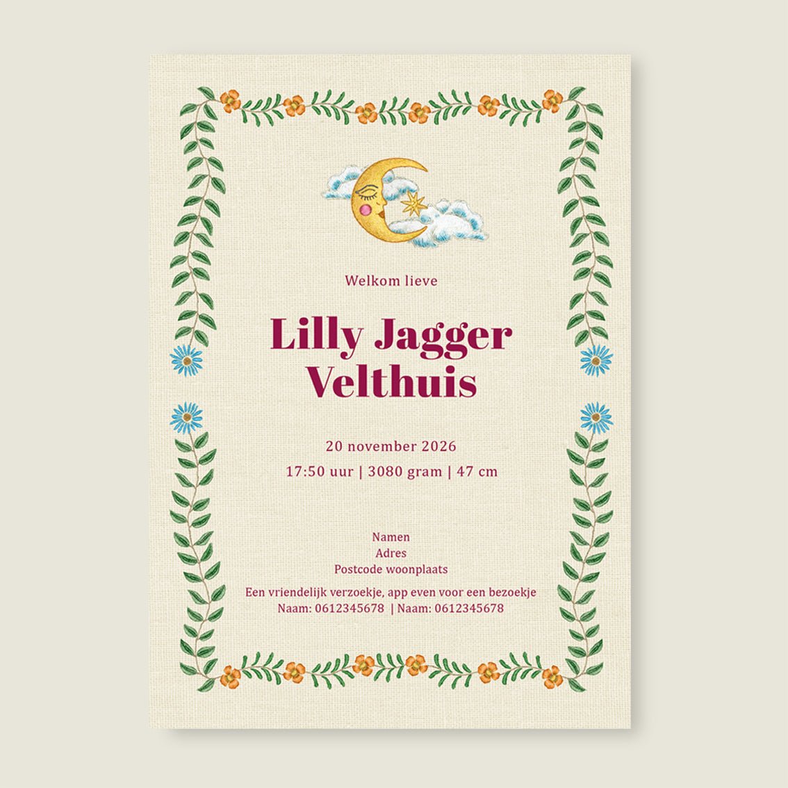 Sample Swan Rose Offwhite - Story of July