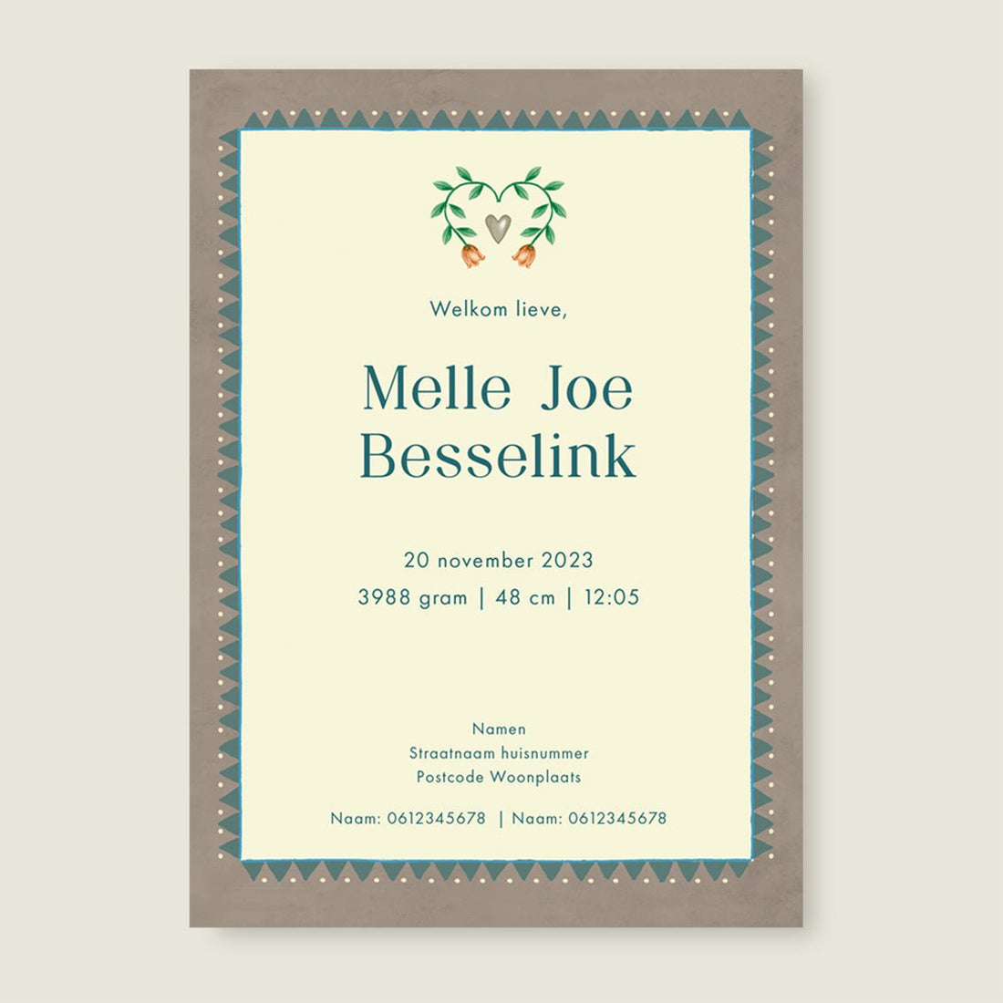 Sample Two Dear Moonlight Khaki - Story of July