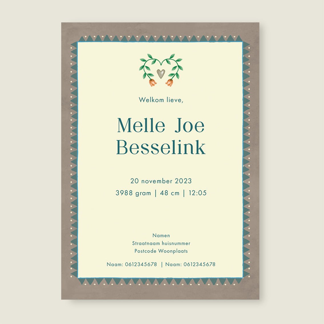 Sample Two Dear Moonlight Khaki - Story of July