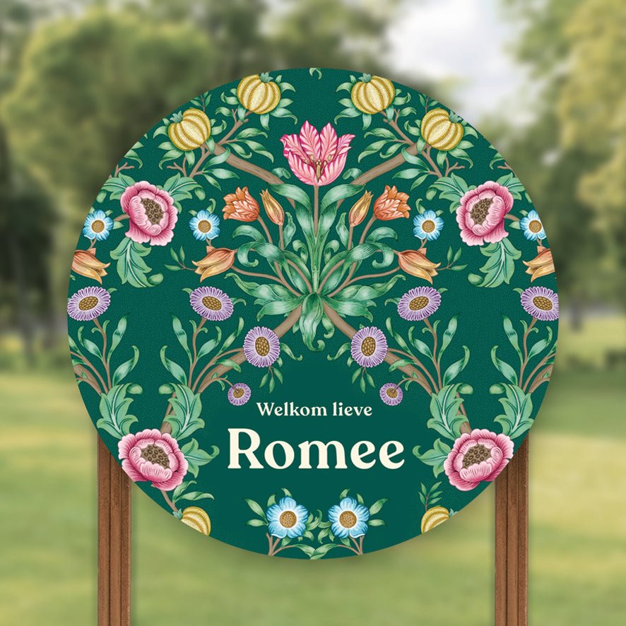 Tuinbord Blooming Flowers Green - Story of July