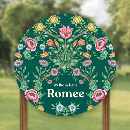 Tuinbord Blooming Flowers Green - Story of July