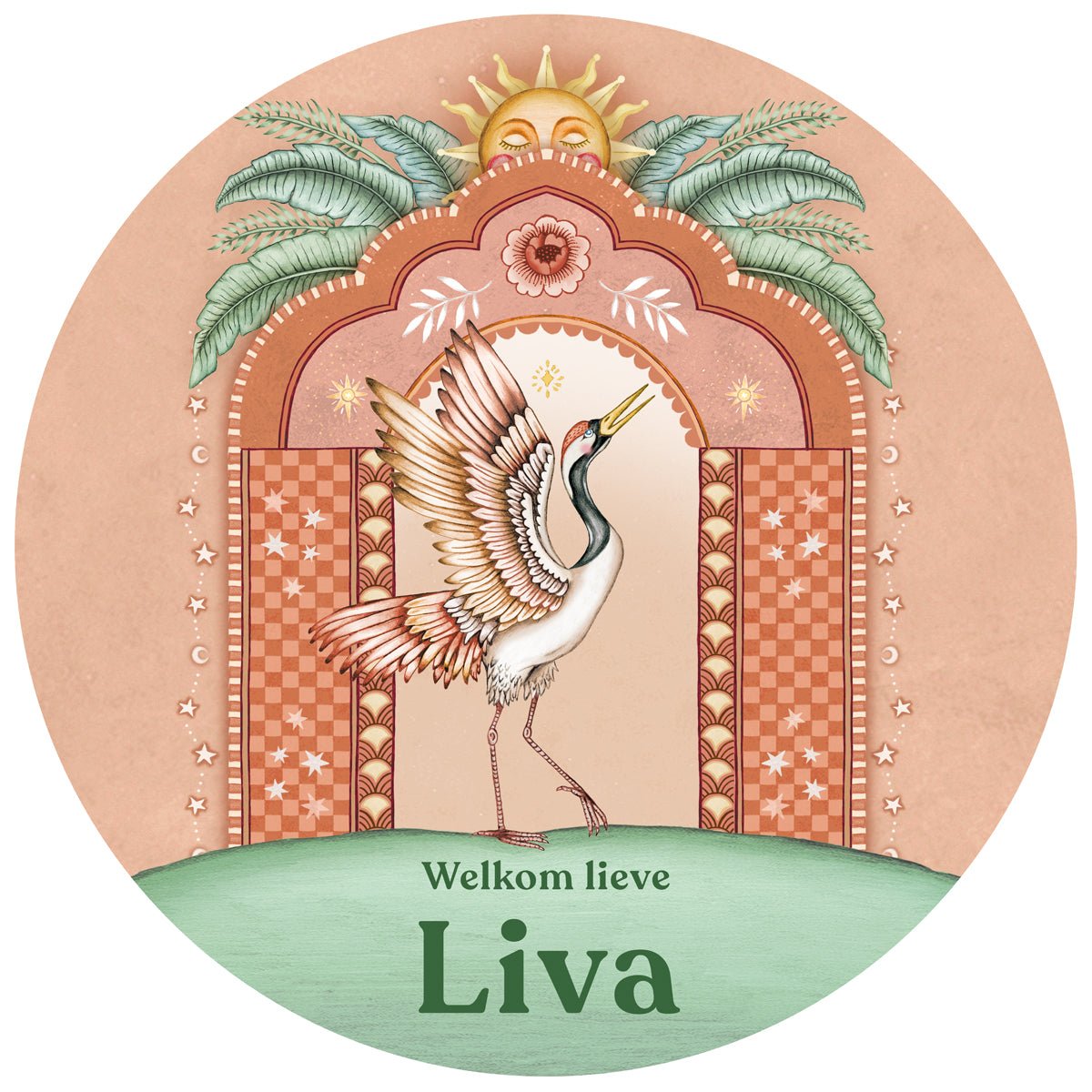 Tuinbord Crane Bird Terra - Story of July