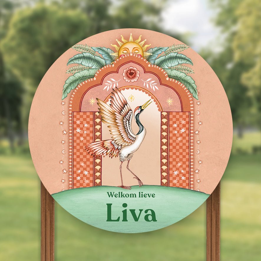 Tuinbord Crane Bird Terra - Story of July