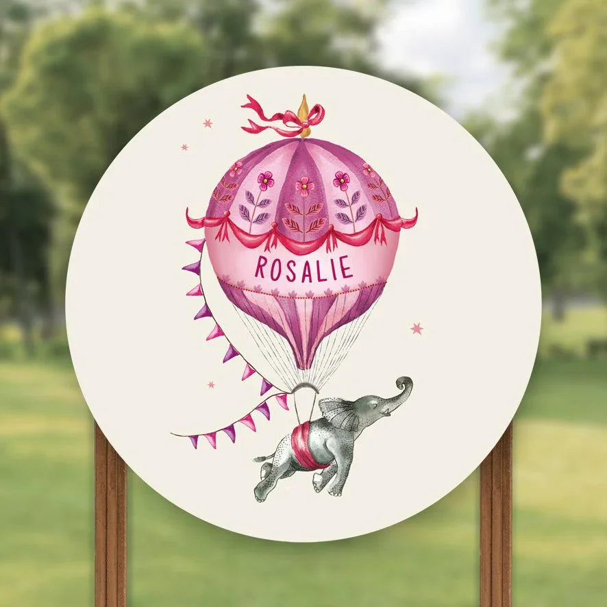 Tuinbord Elephant Balloon Lila - Story of July