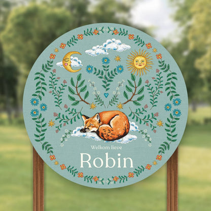 Tuinbord Embroider Fox Green - Story of July