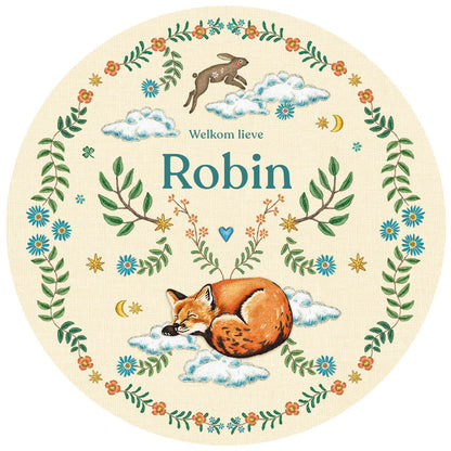 Tuinbord Embroider Rabbit Offwhite - Story of July