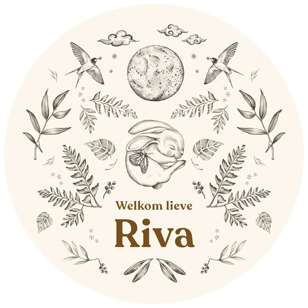 Tuinbord Little Rabbit - Story of July