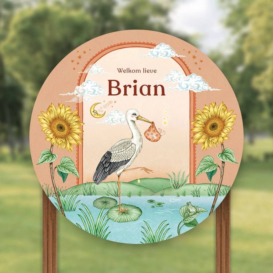 Tuinbord Stork &amp; Baby Terra - Story of July