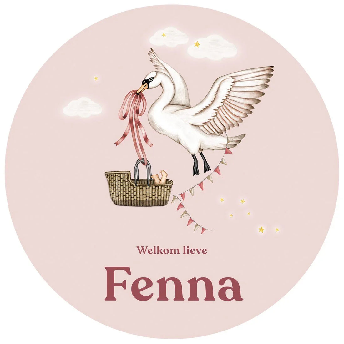 Tuinbord Swan Basket Pink - Story of July